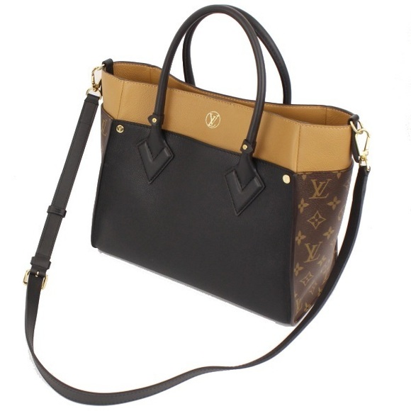 Louis Vuitton On My Side Shoulder Bag Camel Noir Monogram Black - Picture 3 of 5